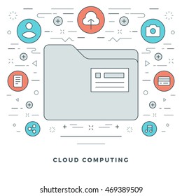 Flat line Business Concept Vector illustration. Modern thin linear stroke vector icons. Website Graphics, Banner, Infographics Design, Promotional Materials. 