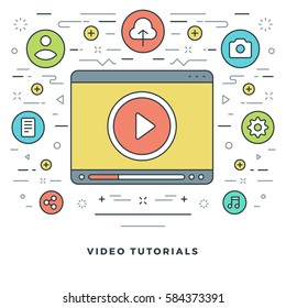 Flat line Business Concept Vector illustration. Modern thin linear stroke vector icons. Website Header Graphics, Banner, Infographics Design, Promotional Materials. Vector Icons.