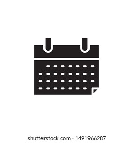 flat line calendar icon. Logo element illustration. calendar design. vector eps 10 . calendar concept. Can be used in web and mobile . 
