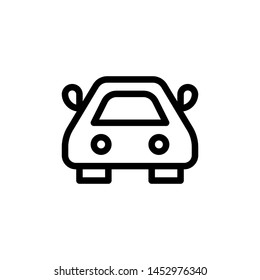 flat line car icon symbol sign, logo template, vector, eps 10