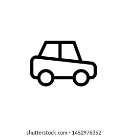 flat line car icon symbol sign, logo template, vector, eps 10