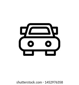 flat line car icon symbol sign, logo template, vector, eps 10