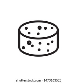flat line cheese wheel icon. Logo element illustration.cheese wheel design. vector eps 10 . cheese wheel concept. Can be used in web and mobile . 