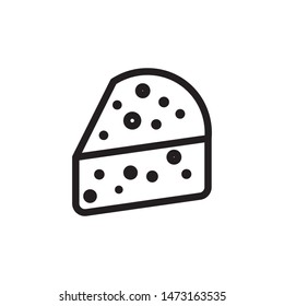 flat line cheese wheel icon. Logo element illustration.cheese wheel design. vector eps 10 . cheese wheel concept. Can be used in web and mobile . 