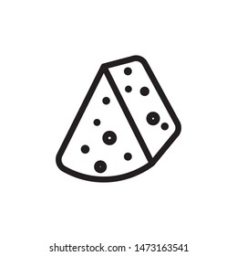 flat line cheese wheel icon. Logo element illustration.cheese wheel design. vector eps 10 . cheese wheel concept. Can be used in web and mobile . 