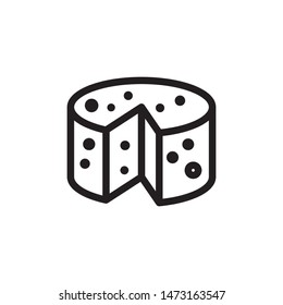 flat line cheese wheel icon. Logo element illustration.cheese wheel design. vector eps 10 . cheese wheel concept. Can be used in web and mobile . 