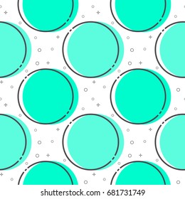 flat line circle pattern vector
