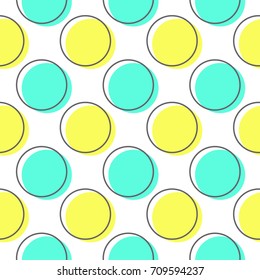 flat line circle pattern vector
