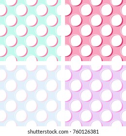 flat line circle pattern vector