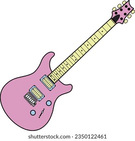 flat line color electric guitar prs