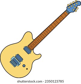 flat line color electric guitar axis