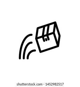 flat line delivery icon symbol sign, logo template, vector, eps 10
