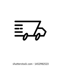 flat line delivery icon symbol sign, logo template, vector, eps 10