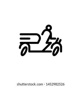 flat line delivery icon symbol sign, logo template, vector, eps 10