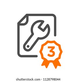 Flat line design concept icon free repair, support, delivery process, online order procedure, website banner and landing page.