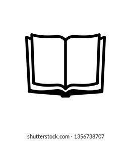 Flat Line design graphic image concept of open book icon on white background