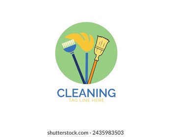 Flat line design style modern vector Cleaning Set.