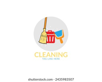 Flat line design style modern vector Cleaning Set.