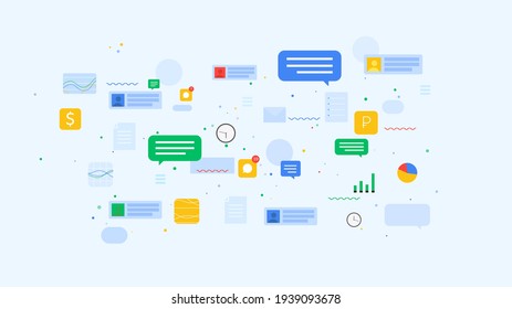 Flat line design website banner of business analysis and planning. Modern vector illustration for web design, marketing