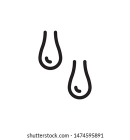 flat line drop water icon. Logo element illustration. drop water design. vector eps 10 . drop water concept. Can be used in web and mobile . 