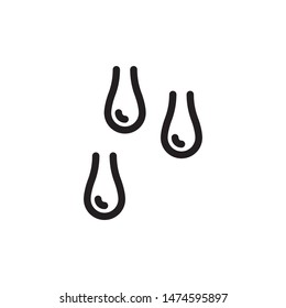 flat line drop water icon. Logo element illustration. drop water design. vector eps 10 . drop water concept. Can be used in web and mobile . 