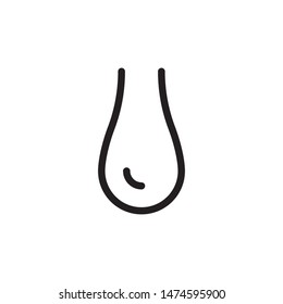 flat line drop water icon. Logo element illustration. drop water design. vector eps 10 . drop water concept. Can be used in web and mobile . 