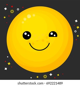 Flat line emoji icon. Emoticon for websites and mobile websites and apps. Wink icon.