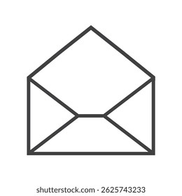 flat line envelope vector icon