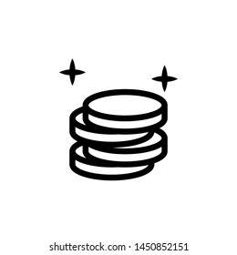 flat line fine gold icon symbol sign, logo template, vector, eps 10