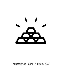 flat line fine gold icon symbol sign, logo template, vector, eps 10