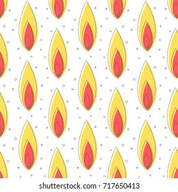 flat line fire pattern vector
