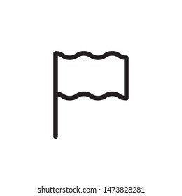 flat line flag icon. Logo element illustration. flag design. vector eps 10 . flag concept. Can be used in web and mobile . 