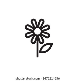 flat line flower icon. Logo element illustration. flower design. vector eps 10 . flower concept. Can be used in web and mobile . 
