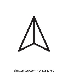 flat line gps icon symbol sign, logo template, vector, eps 10