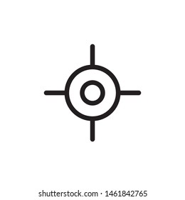 flat line gps icon symbol sign, logo template, vector, eps 10