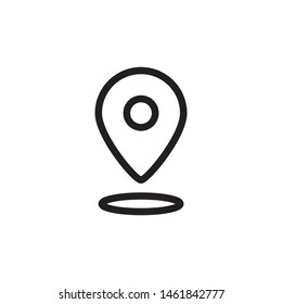 flat line gps icon symbol sign, logo template, vector, eps 10