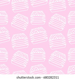 flat line hamburger pattern vector