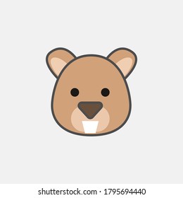 flat line hamster icon, simple element from Pet-vet set, for web and mobile