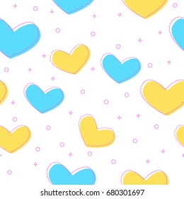 flat line heart pattern vector