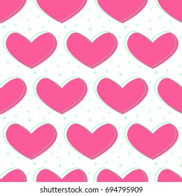 flat line heart pattern vector
