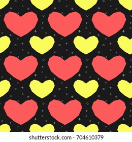flat line heart pattern vector
