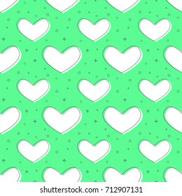 flat line heart pattern vector
