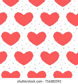 flat line heart pattern vector
