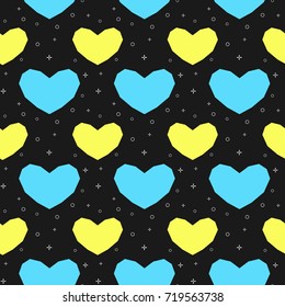 flat line heart pattern vector
