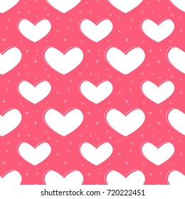 flat line heart pattern vector
