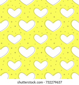 flat line heart pattern vector
