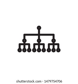 flat line hierarchy icon. Logo element illustration. hierarchy design. vector eps 10 . hierarchy concept. Can be used in web and mobile . thickness can be adjusted