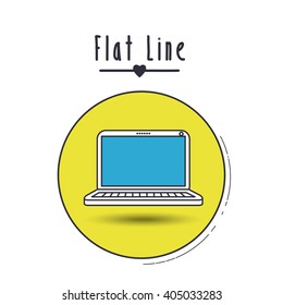 flat line icon design 