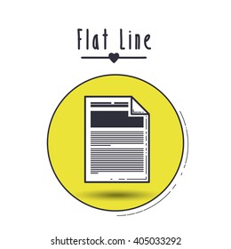 flat line icon design 