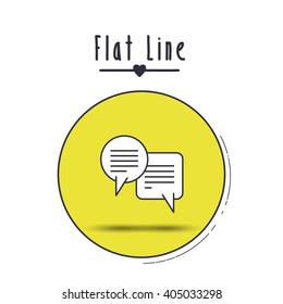 flat line icon design 